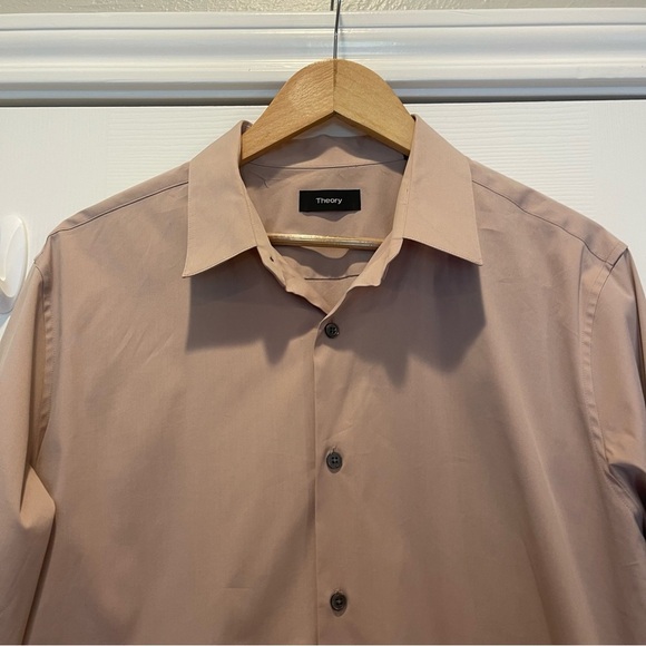 Theory Button Down Shirt Men’s Sz XL Dusty Pink Office Business Career Formal - Picture 3 of 10